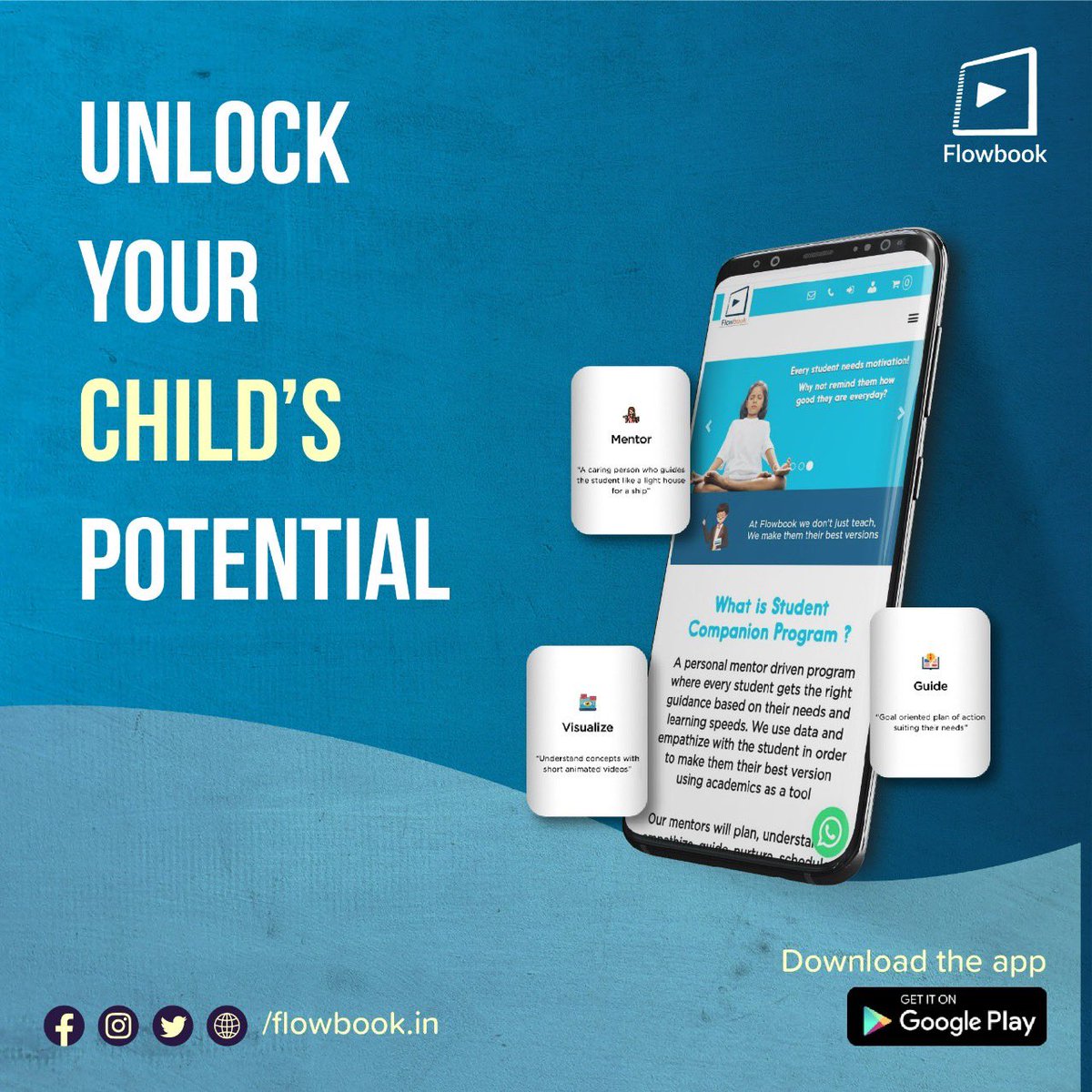 FlowbookIn's tweet image. Flowbook is a one of a kind app, in-built with numerous educative solutions for your kid(s). 

Click the link in the bio to visit our website and know more. 

#Flowbook #Educational #EduTech #Learning #EducationalApp #SchoolLearning