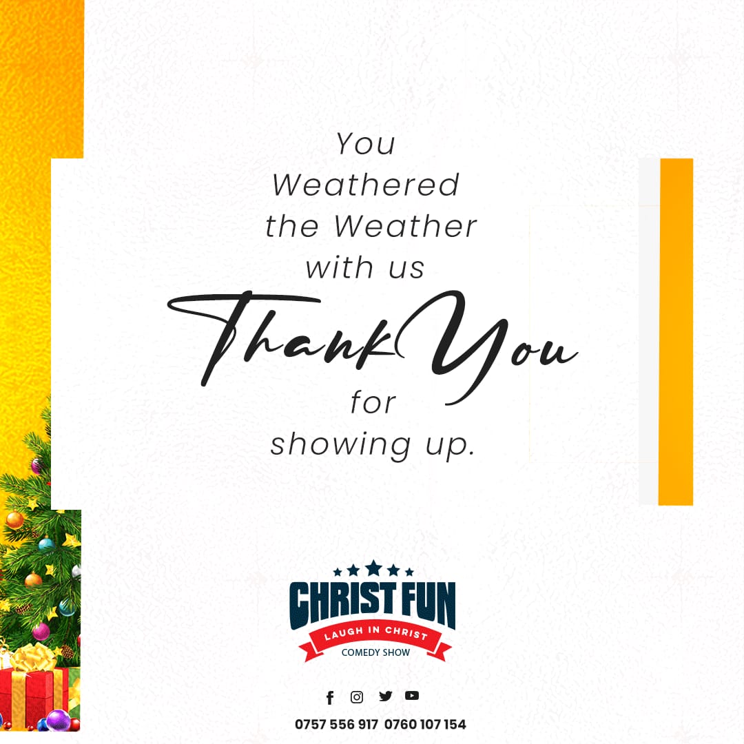 ChristFun's tweet photo. You Weathered the weather with us 🙏. We can't take it for granted 🙏

Thank You So Much For Showing Up.
#ChristFunComedy https://t.co/p6O1NRdnWH