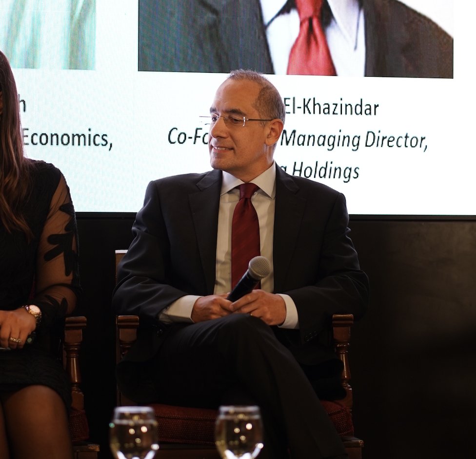 AUC_Business's tweet photo. Highlights from the AUC School of Business Department of Economics’ 75th Anniversary Diamond Jubilee!
@ElKhazindar , co-founder and managing director, @QalaaHoldings , sharing with audience the reason he chose to study economics.
#75YearsOfImpact
@AUC @AUCalumni https://t.co/fbeJy4CzPJ