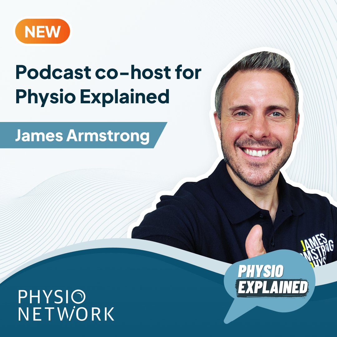 PhysioNetwork's tweet photo. π Say hi to @PhysioArmstrong - our new co-host
β β
π James is a senior MSK Physio and he's always been passionate about supporting physio students
β
β π
In 2023, we'll be posting 3 podcast episodes per month so you can learn from even more of the best, in 20 minutes or less https://t.co/lazx65fc1b