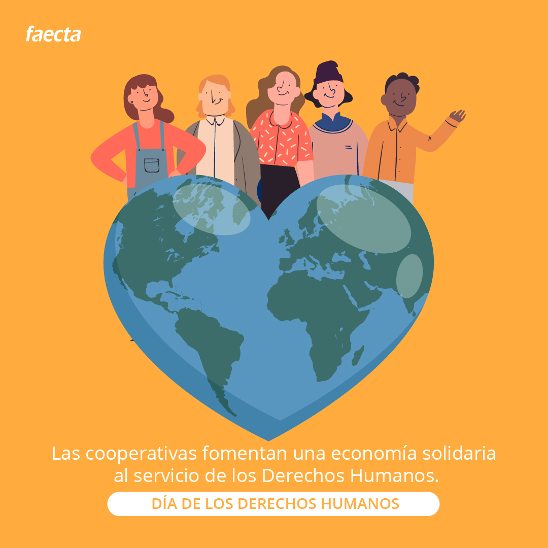 Los #DerechosHumanos son la base para garantizar la libertad de oportunidades, la lucha contra la exclusión y la eliminación de toda discriminación. Los principios y valores del cooperativismo son herramientas para fortalecer, preservar y garantizarlos .

#Faecta