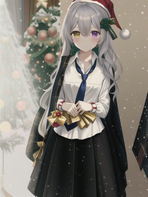 これは同じく画像で出力したやつだけど、なぜかわからないけど、クリスマス要素を出されるのはどこで判断されてるんだろう 