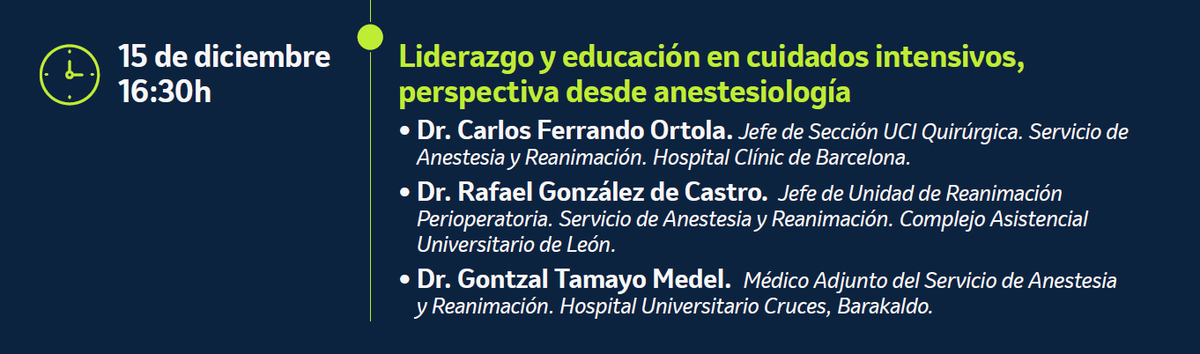 FernandoRamasco's tweet photo. El proximo jueves 15 diciembre a las 16,30 charlaremos de liderazgo y educación en cuidados intensivos con @cafeoranestesia @gontzaltamayo @rafarealeon no te lo pierdas en https://t.co/5GBvjicWvU
@SCISEDAR @GtipoS @sedar_es https://t.co/pGR9UI3sB4