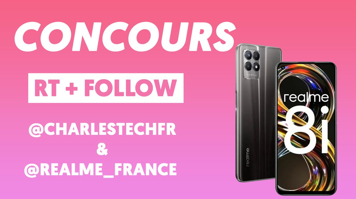 charlestechfr's tweet photo. 🎁 #CONCOURS - Gagne ton nouveau smartphone !

🔁 RT ce tweet
👉 FOLLOW @charlestechfr et @realme_France 
 
🔔 Active la cloche pour ne rien louper !

📅 Tirage au sort le 17/12/2022 https://t.co/Vjedlm9eVj