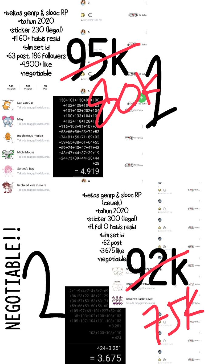 Wts want to sell!
akun l1ne bekas non ooc (Genrp SLOOC) cewek

ADA HARGA SPESIAL BUAT YANG TAKE HARI INI🫶
✓payment all e-wallet (QRIS)
Tanya tanya bisa DM ya!🫶
#zonauang #zonajajan #zonaba 003