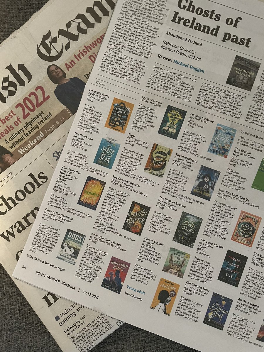 Eve_Mc_Donnell's tweet photo. Bravo! A cracking 2 pages of children’s books recommendations in the @irishexaminer! Thanks @eibhliscarcione for including #TheChestnutRoaster in your Best of 2022 Roundup 🙏🧡🎉🌰 @EveryWithWords https://t.co/RUASWHKLfm