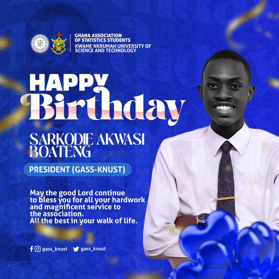 gass_knust's tweet photo. You’re leading with elegance and grace. Your guidance and mentorship are inspiring to others. 

As you celebrate your day, may the good Lord continue to bless you for all your hard work and magnificent service to the association.

All the best in your walk of life

#SarkodieDay https://t.co/YDv1HhskdT