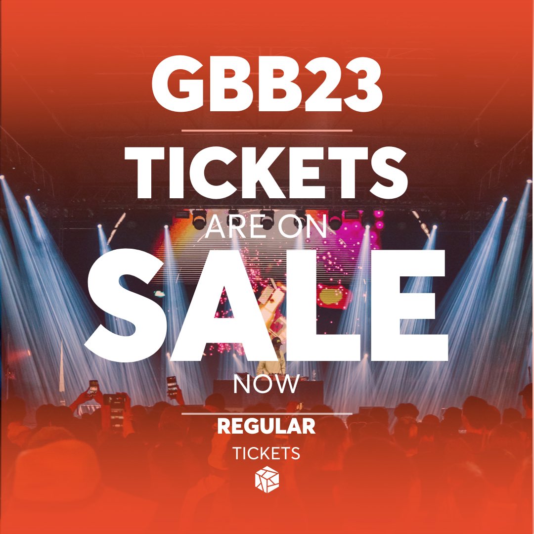 Regular tickets are NOW ON SALE!! How excited are you for #GBB23TOKYO?! 🏯🇯🇵 

👇 Get it now 😍❤️🤍
sbx.fyi/GBB23_TICKETS

#gbb23東京 #gbb23 #gbb #ticketsnowonsale