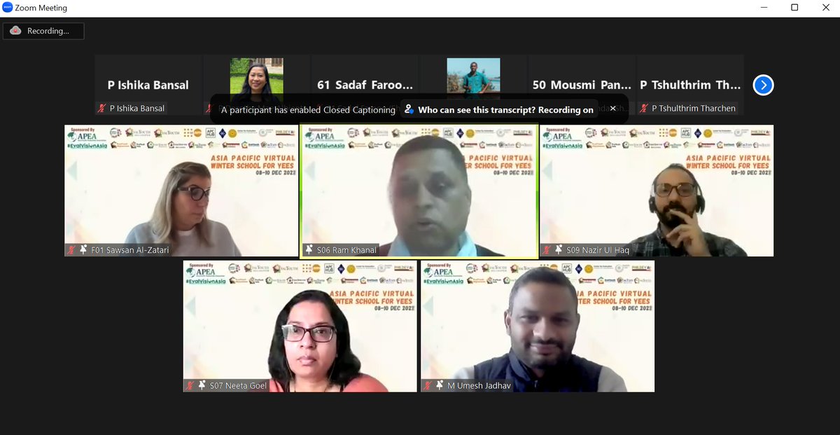 Our panelist Ram Chandra Khanal expresses that "Evaluation is a cross-learning exercise where both the practitioners as well as the young and emerging evaluators learn from each other at every step of their progress."

#APCHub #Eval4Action #EvalVisionAsia2022