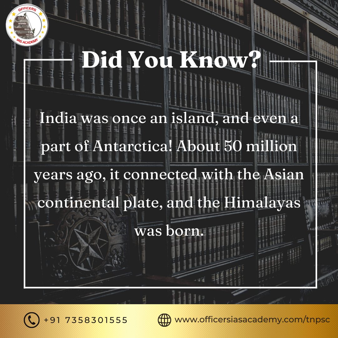OfficersIAS's tweet photo. Fact of the day! #officersiasacademy #facts #tnpsc #bestiasacademyinindia #tnpscstudents #tnpscpreparation #tnpscexam #tnpscmotivation #tnpscjobs #quizknock #knowledge https://t.co/OSjjAzn4OA