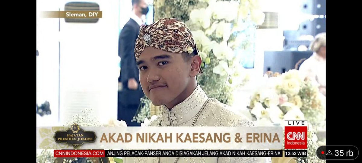 Ora usah ndredeg dab ... selow #Kaesang #erina #kaesangerina #wedding