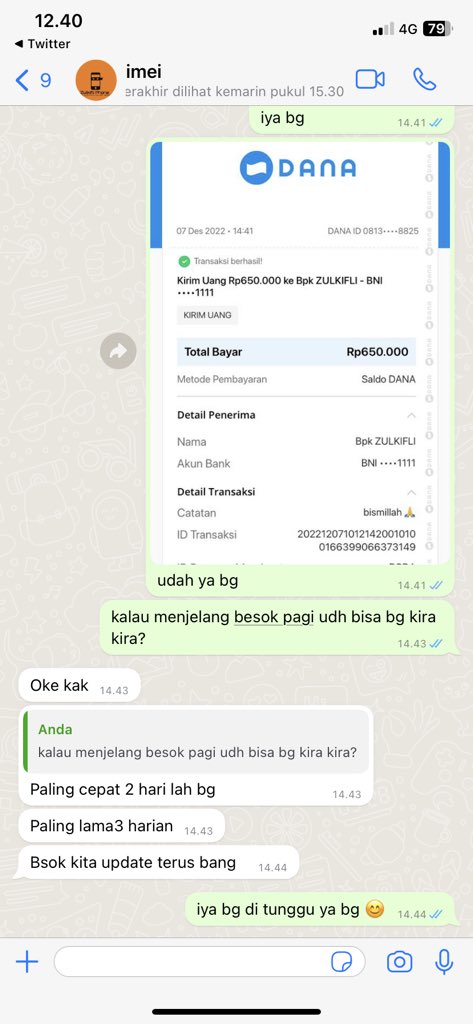 aswhm_'s tweet photo. hati hati ya buat teman yg mau unlcok imei ini akun penipu saya di tipu 650 akun sama wa saya. ini rekening sama akun di penipu itu ya ges Rek BNI 1258261111 A.n Zulkifli @Zulkiflituser https://t.co/Kh39wqhbmT