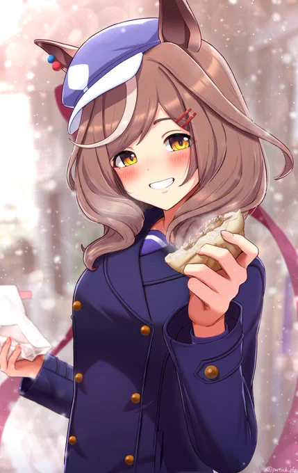 #マチカネタンホイザ #ウマ娘 肉まん半分こです、うひひ 