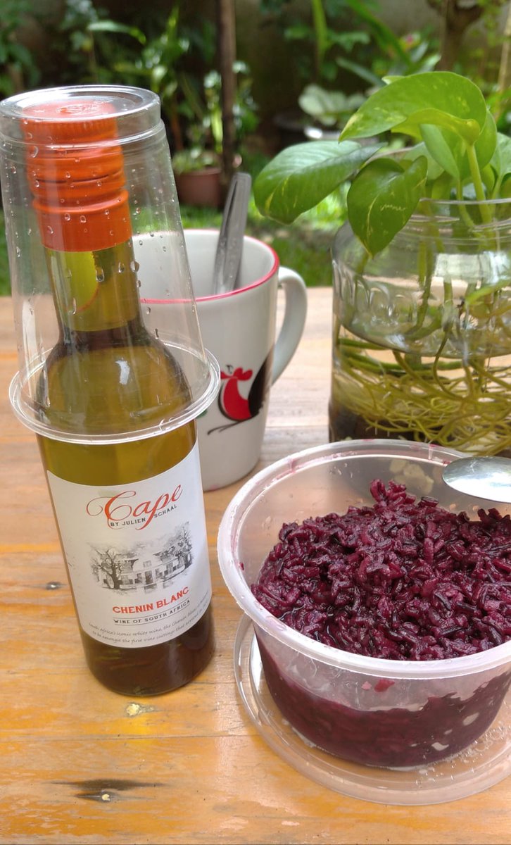 A white wine &amp; a local fermented sticky-rice (ketan beralkohol) - a simple way for a happy weekend