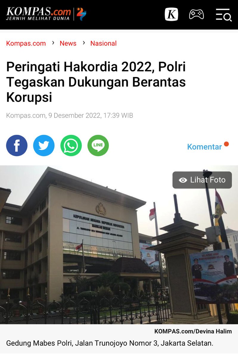 #HadirUntukMelayani
Setia Untuk Negeri dan dalam rangka peringati hakordia 2022, polri tegaskan dukungan berantas korupsi. Mantap banget nih sekarang semakin dipercaya rakyat dehhh.