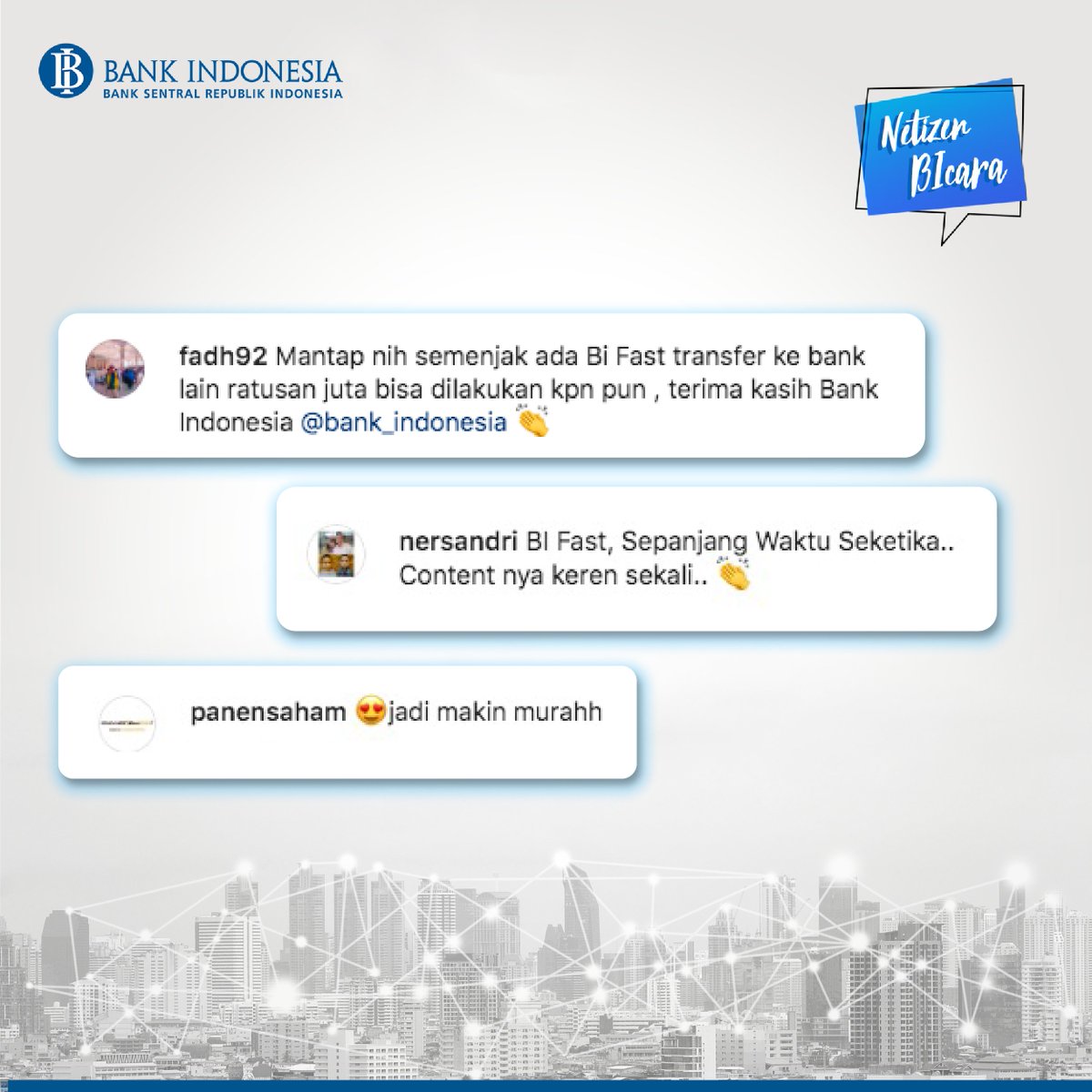 bank_indonesia's tweet photo. Kado jelang akhir tahun spesial buat #SobatRupiah dari Bank Indonesia!🎁

Sejak tanggal 28 November 2022, jumlah peserta yang menggunakan BI-FAST sudah mencakup 87% dari pangsa sistem pembayaran ritel nasional. https://t.co/SHCEkJA2i9