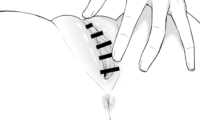 くいって広げるの好き 