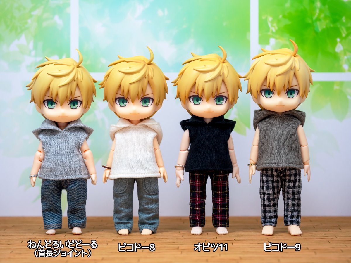 ピコドー8ボディを使ってみた①】 まずねんどーるから背の順で並べてみ