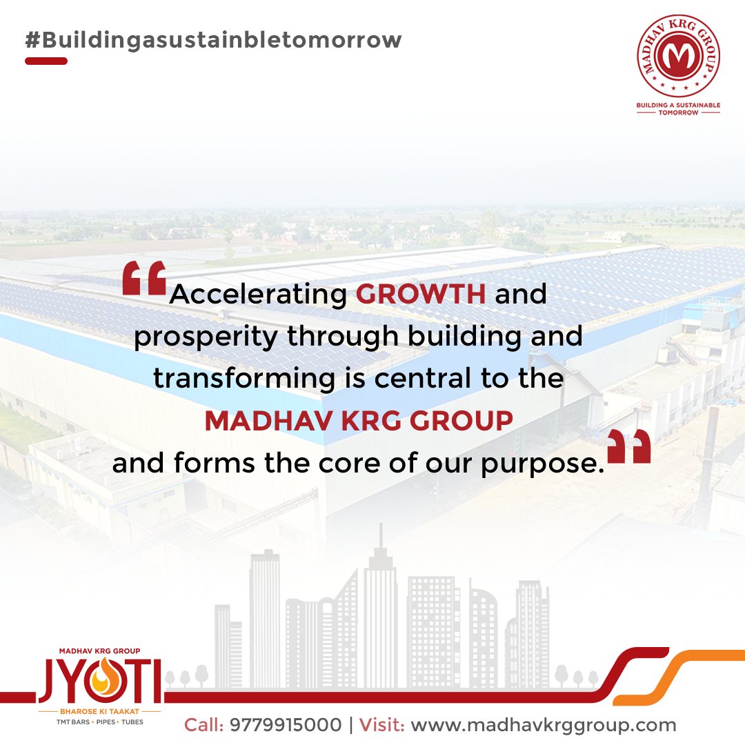 MadhavKRGGroup's tweet photo. Accelerating growth and prosperity through building and transforming is central to the Madhav KRG Group and forms the core of our purpose.
#buildingasustainabletomorrow
#accelerate #growth #prosperity #building #transforming #core #purpose #mission #vision #values #corevalues https://t.co/kDwsAGo469
