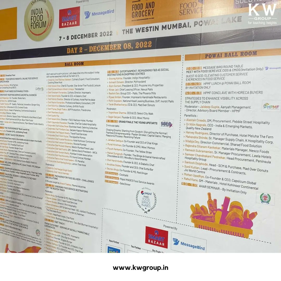 KWorldGroup's tweet photo. KW Group attended the 15th food forum by Images Group in Mumbai
It was a great experience to meet with industry leading brands and start-ups
#irf #foodforum #foodindustry #retailindustry #retailers #kwgroup #kwdelhi6 #kwbluepearl #shopnearme #commercialrealestate #rentedincome https://t.co/5npPzjTBUH