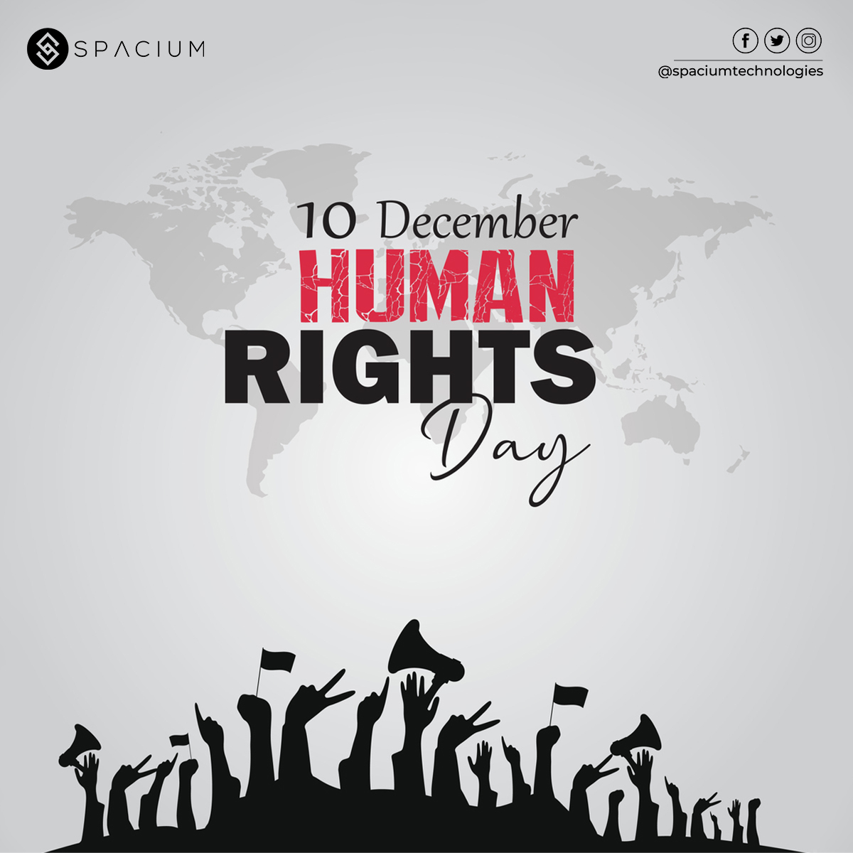 spaciumofficial's tweet photo. Human beings are born free and have the power to express themselves willingly. Happy Human Rights Day!
#spacium #spaciumtechnologies #WhereAreHumanRights #humanity #HumanRightsDay #HumanRightsDay2022 #HumanRights #Messi𓃵 #SaturdayVibes #Explore #punjab #Trending #TrendingNow https://t.co/SLKTaE75uR