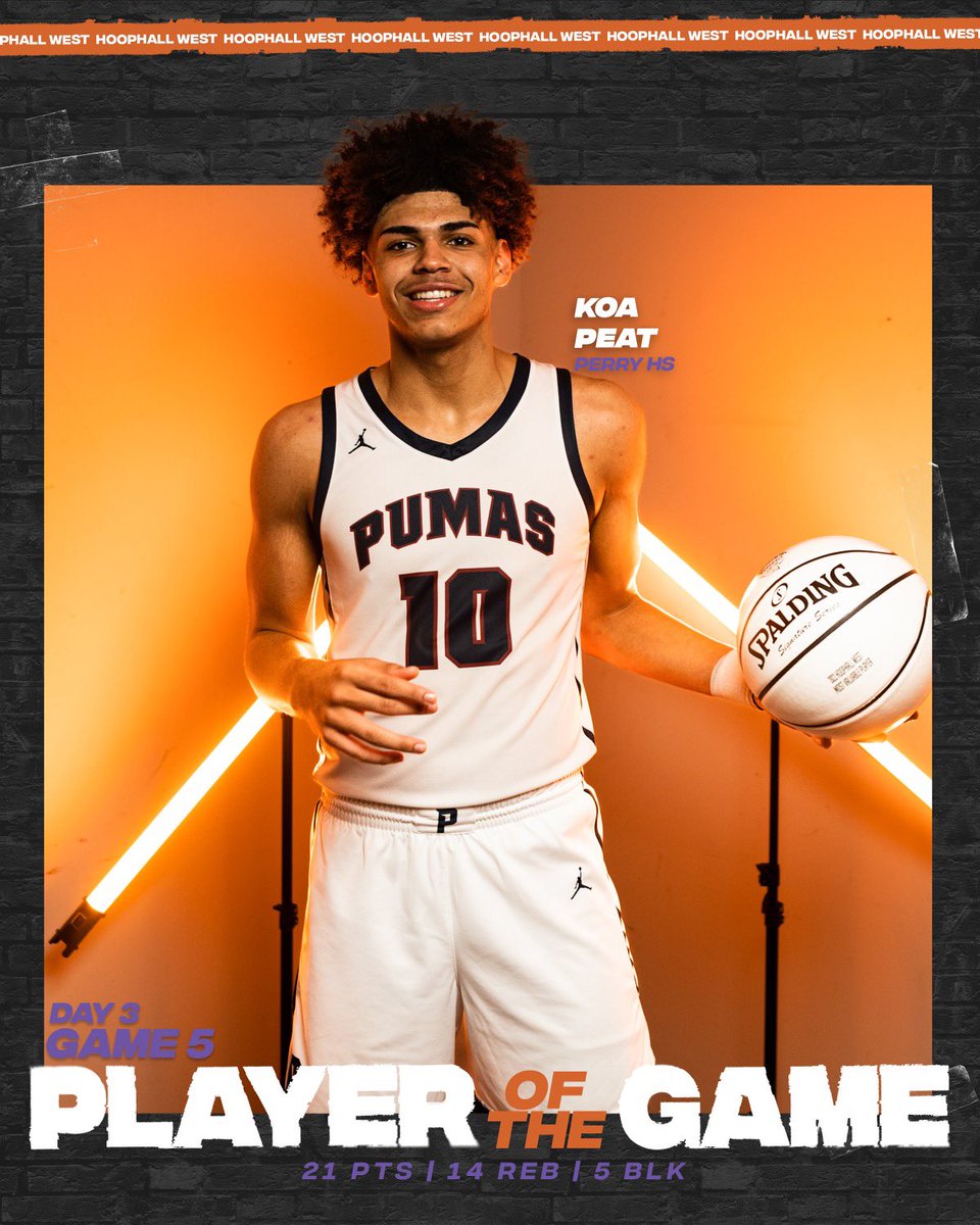 Koa Peat is your player of the game💯 #HoophallWest | #HoophallRegionals