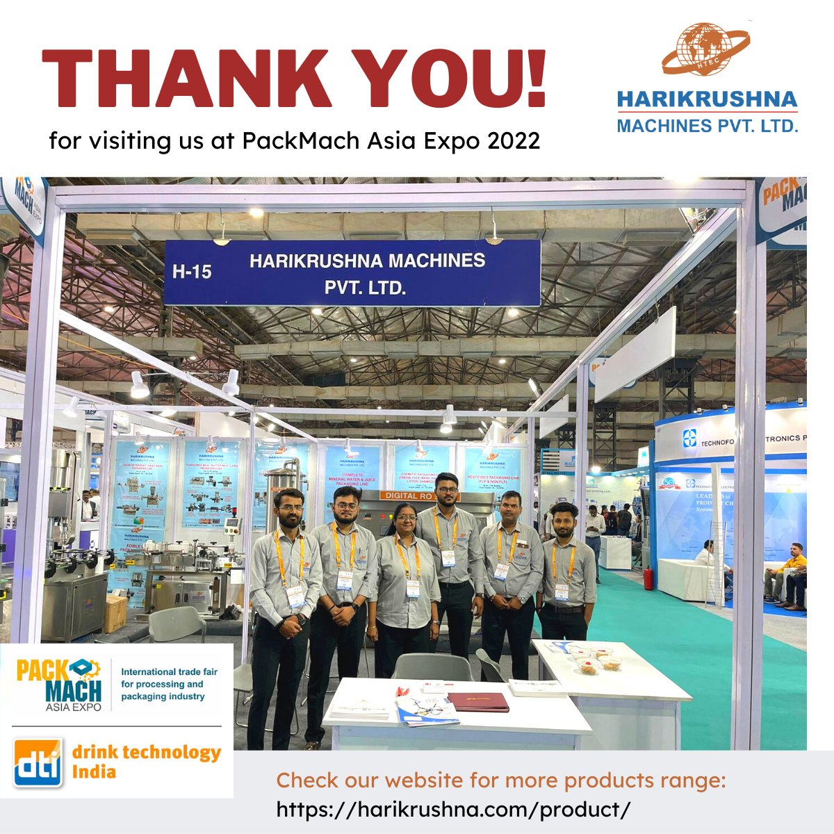 hmplgroup's tweet photo. The #Drinktech &amp; #Packmach Asia expo has close, but it has opened doors to promising connections and dream projects. Thank you that is as big as the three-day expo! We sincerely thank everyone who came out to support the organisers and us in putting on a fantastic event! https://t.co/yIC7pMtemY