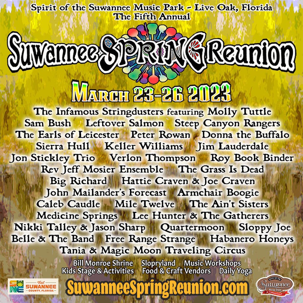 We are playing at the Suwannee Spring Reunion!!!
