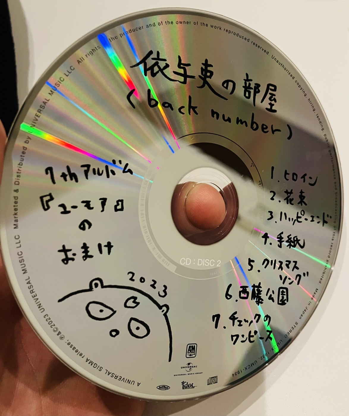 BACK NUMBER - back number 清水依与吏 弾き語りCD 
