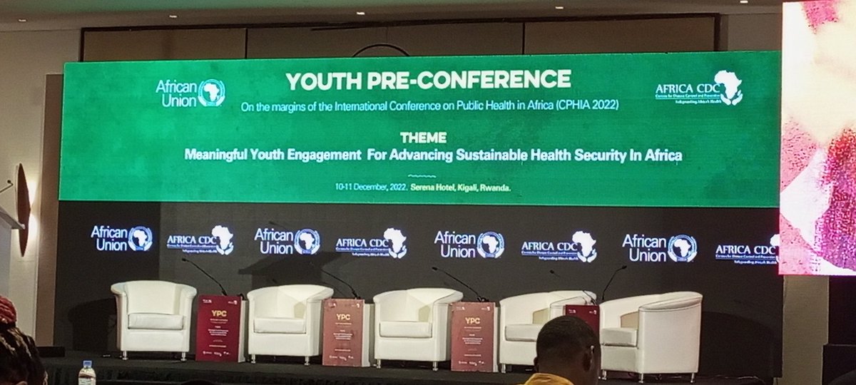 NnamdiJimmy's tweet photo. Happening now! Participants making their way into the hall at the @AfricaCDC Youth Pre-Conference on the margins of the int'l #CPHIA2022 onganised under the theme:Meaningful Youth Engagement For Advancing Sustainable Health security in Africa. @CPHIA_AfricaCDC
#YPC2022 #AUBingwa https://t.co/0tmKN1C5BF