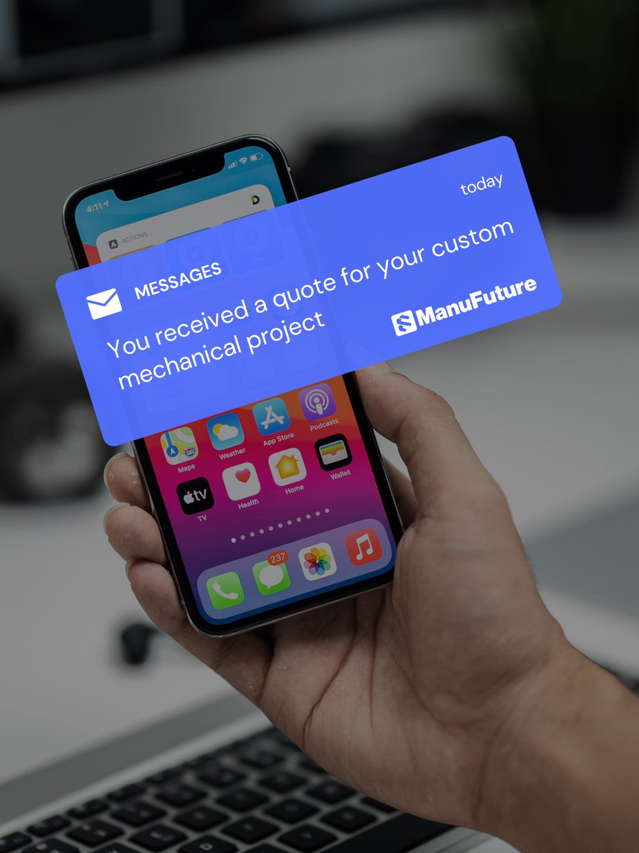 Free quotes from global vetted suppliers within 24 hours!
Not only that, but ManuFuture offers ordering, payment, and shipping services from point to point.

bit.ly/3Fx6e5y