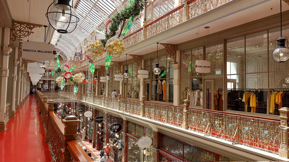 pfwaus's tweet photo. Interior of the #historic 1892 #StrandArcade in the #Sydney city CBD #NewSouthWales #Australia #travel 😷 #TravelOz #architecture #History #architecturephotography https://t.co/RoN81UFnur