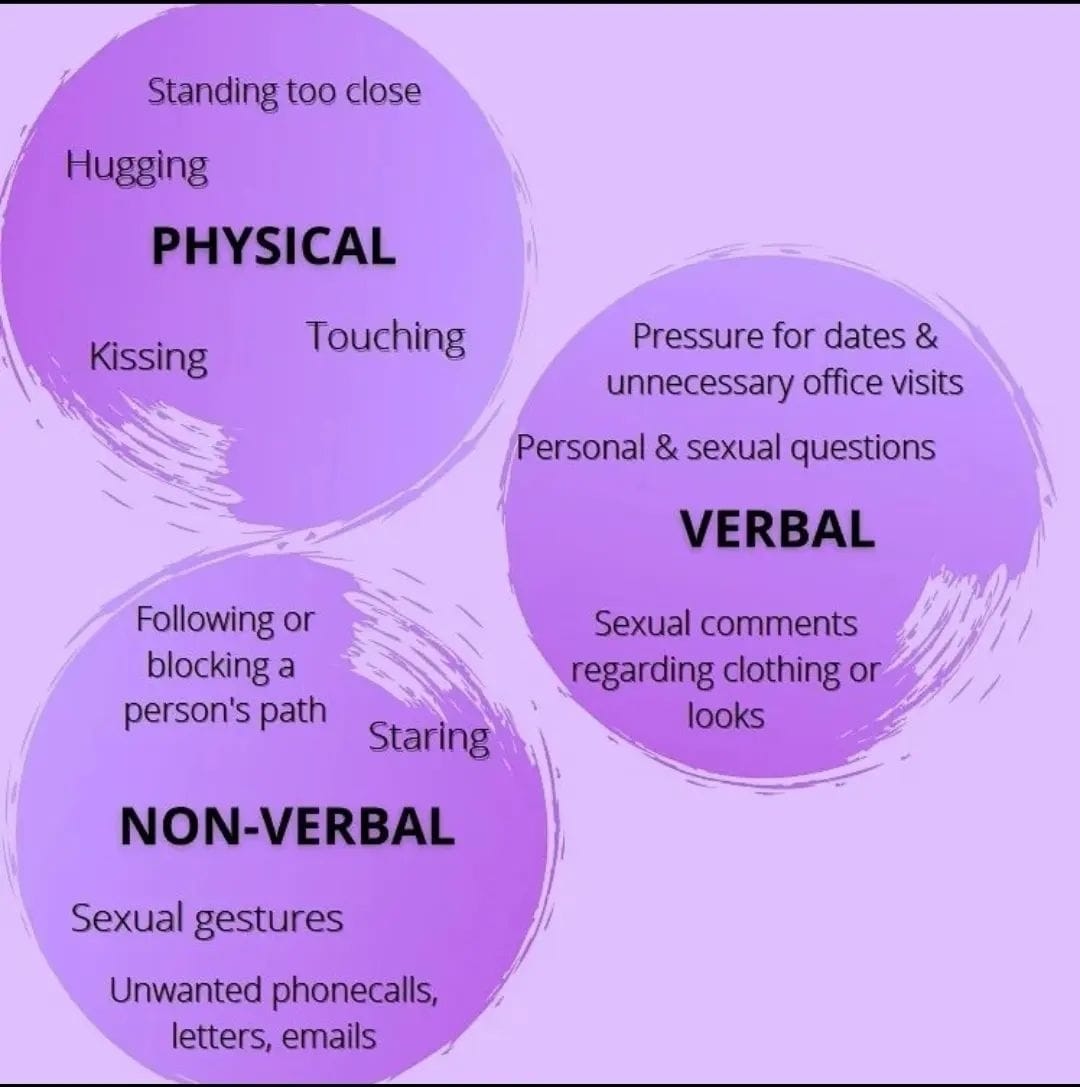janommoja's tweet photo. Sexual harassment includes unwelcome sexual advances, requests for sexual favors, and other verbal or physical harassment of a sexual nature in the workplace or learning environment
#ActOnSexualHarassmentNow https://t.co/v5nWD1a9Rs
