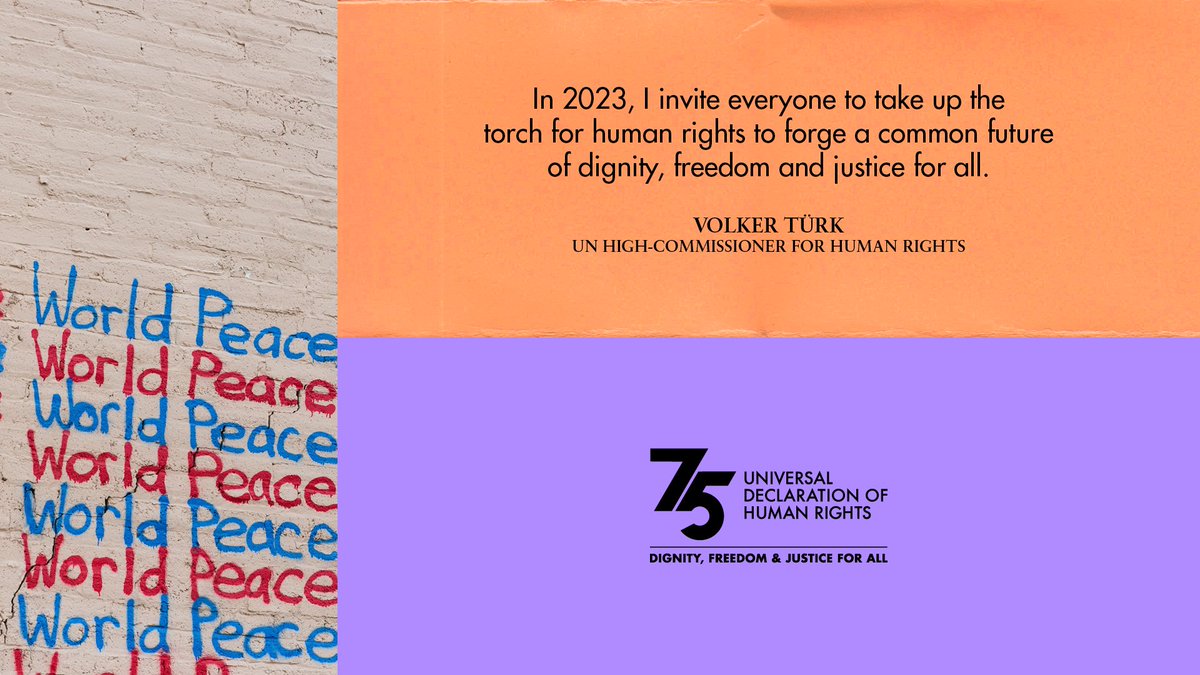 volker_turk's tweet photo. This #HumanRightsDay, I am launching the #UDHR75 initiative, as an opportunity to recall the consensus the UDHR envisaged. To reset and ensure the light of the Declaration can shine in our daily lives, all over the world. https://t.co/tzp0ZBoCVn