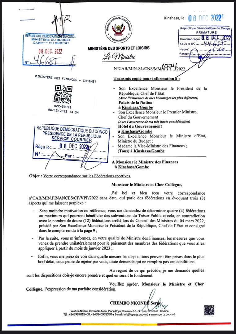 Mas media officiel (@mas_media_rdc) on Twitter photo Problématique des subventions à accorder aux fédérations sportives en RDC par le Trésor public, <a href="/serge_nkonde/">Serge NKONDE</a> et <a href="/nskazadi/">Nicolas Kazadi</a> à couteaux tirés. Le ministre des sports se sent perdu et indigné. <a href="/kaluvanda5/">Julio5@Kaluvanda K.</a> <a href="/VincentBnmg/">Vincent BINAMUNGU</a> <a href="/DaleDegroof/">Benoit Degroof Dale</a> <a href="/fatshi13/">Félix A. Tshisekedi</a> <a href="/matadi_hugo/">Hugo Matadi</a> <a href="/masangu_olga/">Olga MASANGU</a> <a href="/mariusbab2007/">marius bambessa</a> Problématique des subventions à accorder aux fédérations sportives en RDC par le Trésor public, <a href="/serge_nkonde/">Serge NKONDE</a> et <a href="/nskazadi/">Nicolas Kazadi</a> à couteaux tirés. Le ministre des sports se sent perdu et indigné. <a href="/kaluvanda5/">Julio5@Kaluvanda K.</a> <a href="/VincentBnmg/">Vincent BINAMUNGU</a> <a href="/DaleDegroof/">Benoit Degroof Dale</a> <a href="/fatshi13/">Félix A. Tshisekedi</a> <a href="/matadi_hugo/">Hugo Matadi</a> <a href="/masangu_olga/">Olga MASANGU</a> <a href="/mariusbab2007/">marius bambessa</a>