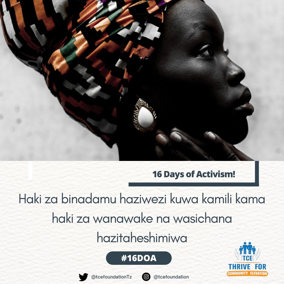 tcefoundationTz's tweet photo. Haki za binadamu haziwezi kuwa kamili kama haki za wanawake na wasichana hazitaheshimiwa. Kila mmoja ana haki ya kufurahia maisha bila kujali jinsi yake. Heshimu utu wa mtu. #16DOA #MaleziChanya #HumanRightsDay2022 https://t.co/KV9QlnUyYP