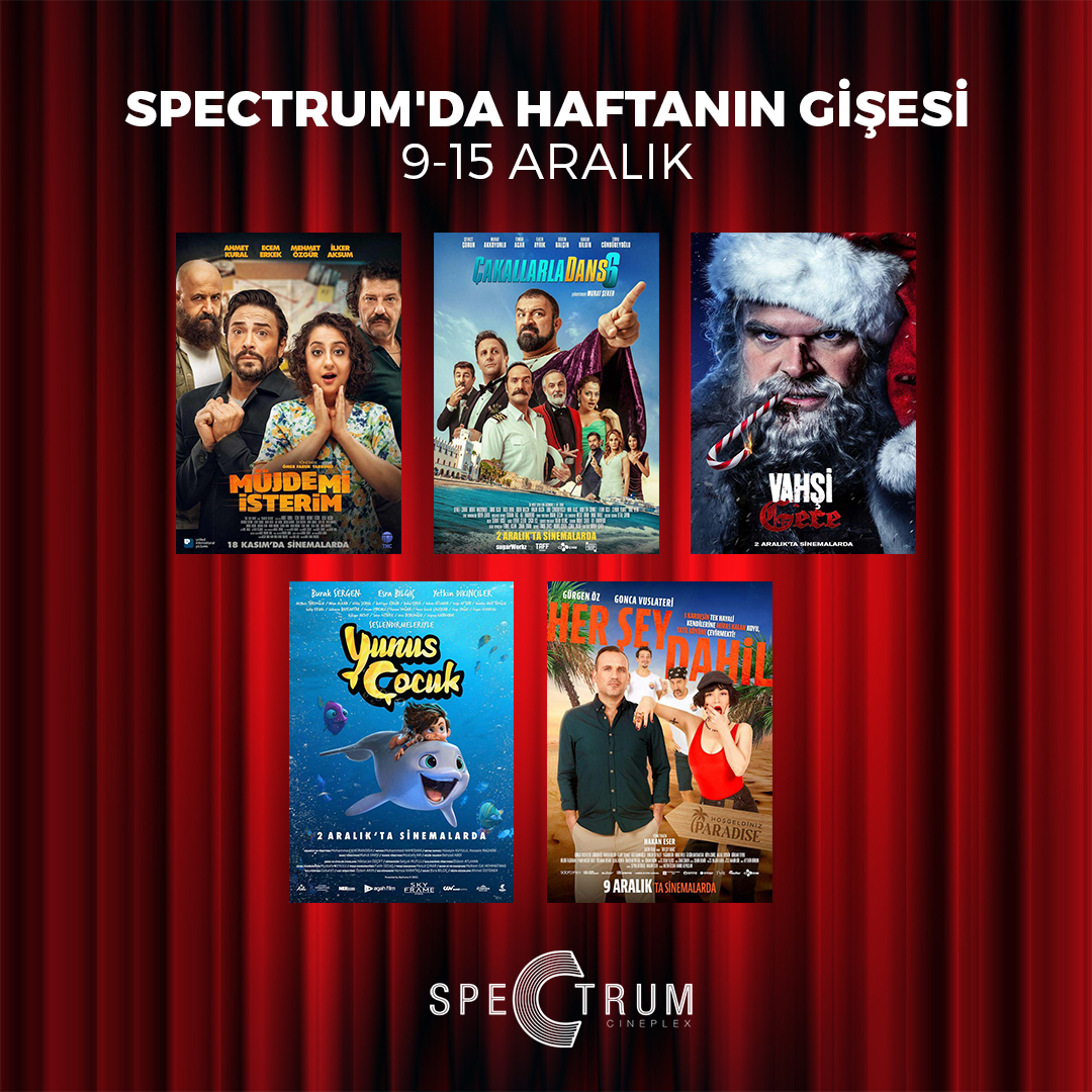 Haftanın gişe filmlerine göz attın mı? 👀 Spectrum’da bu hafta izlenecek çok film var, senin listende hangi filmler var?

#SpectrumSinema #Sinema