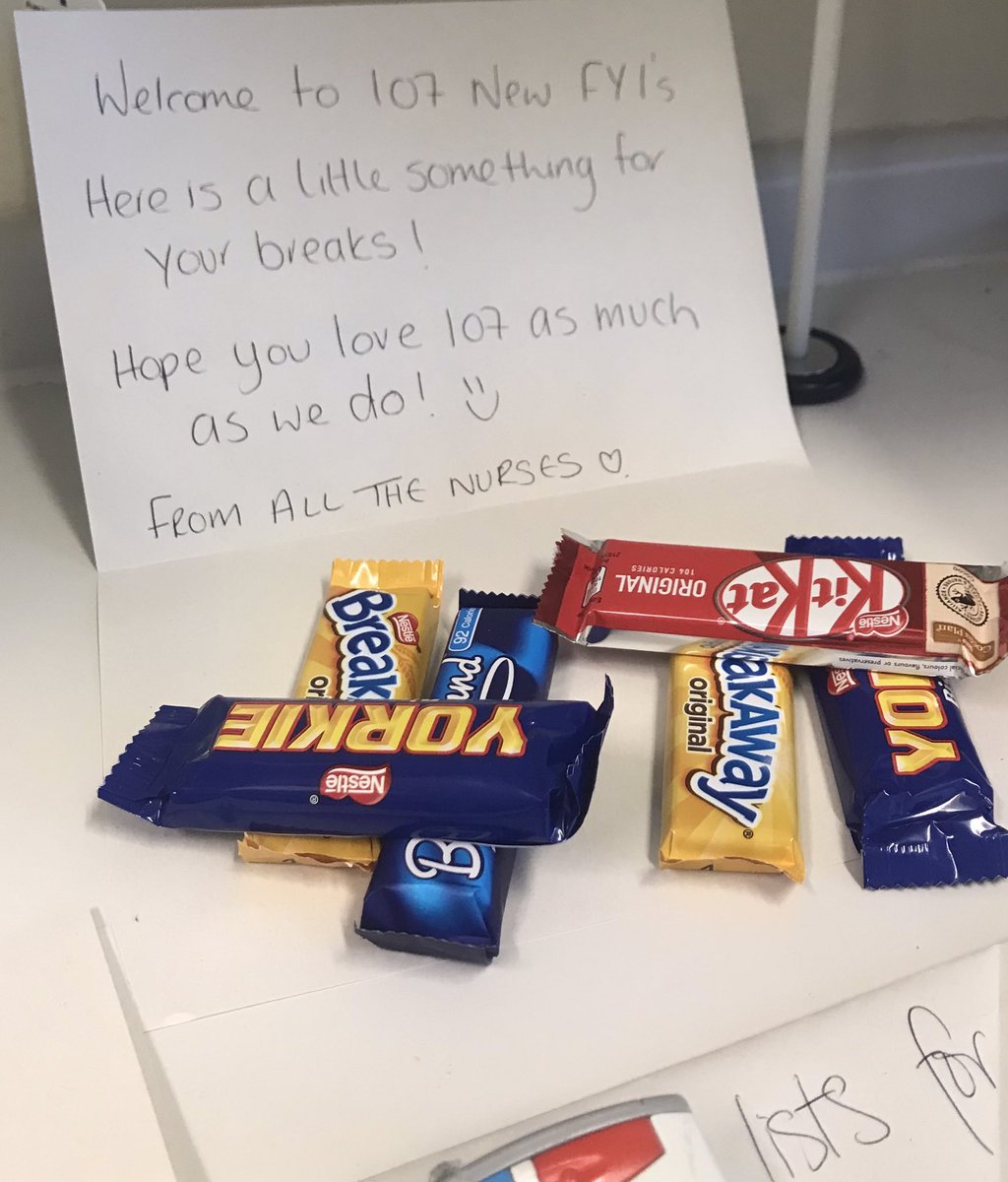EdelOBrien9's tweet photo. @Peter_B_Sloan @RIE_Lothian The nurses did this for the new starts in 107, thought it was so sweet https://t.co/aYb3e7MaDO
