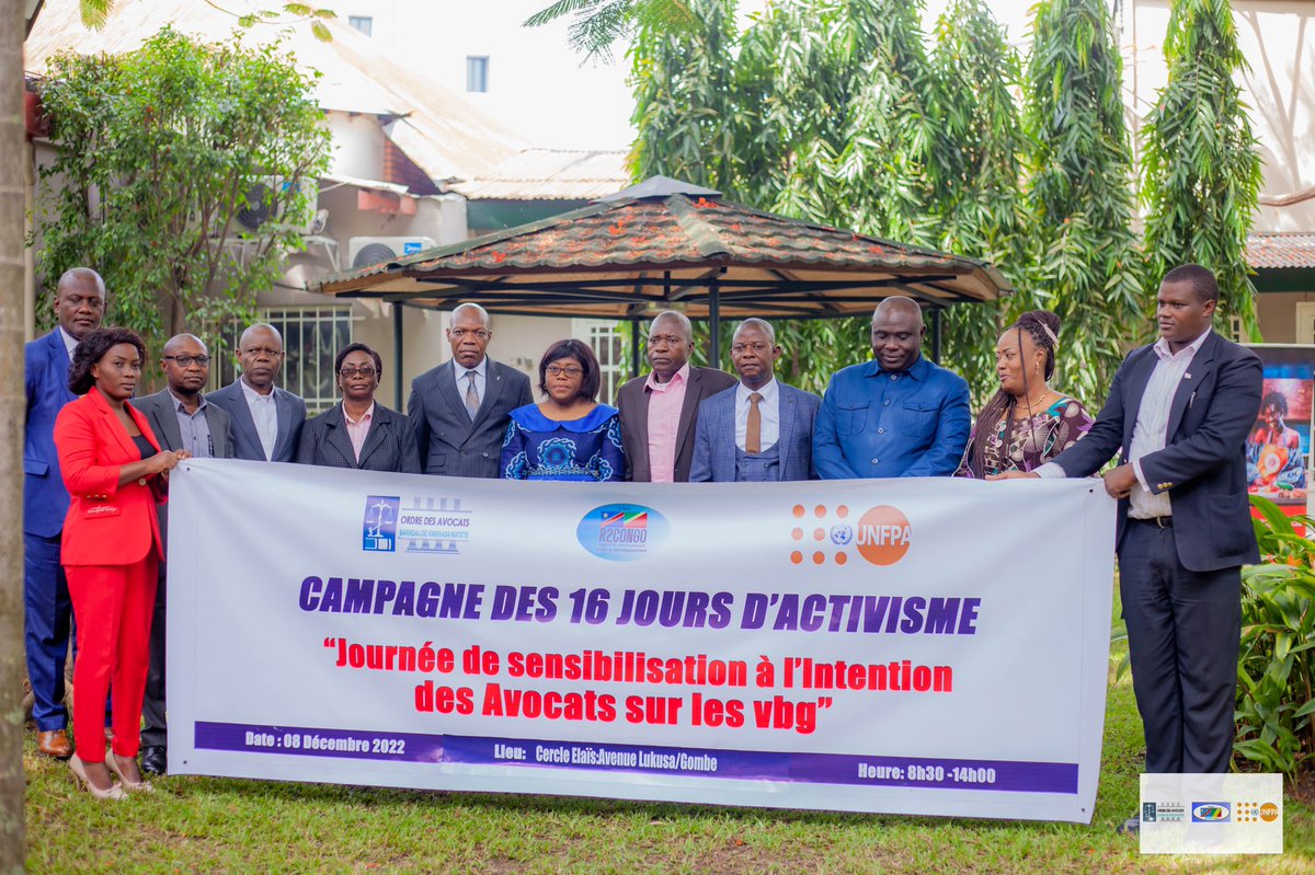 r2congo's tweet image. Le Conseil de l’Ordre de Kinshasa Matete a accepté,à travers sa Commission Culturelle et Genre d’organiser,en collaboration avec le R 2 Congo,avec l’appui de l’@UNFPARDC,1 journée de sensibilisation des avocats sur leur rôle face aux cas saisis relatifs aux VBG.