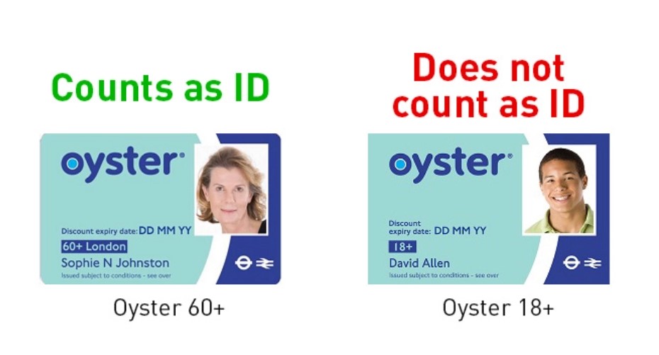 paulwaugh's tweet image. What's really shocking is that although the govt rightly *expanded* eligible photo-ID to include bus/train/travel passes for the elderly, they've *refused* to accept travel passes for the young.