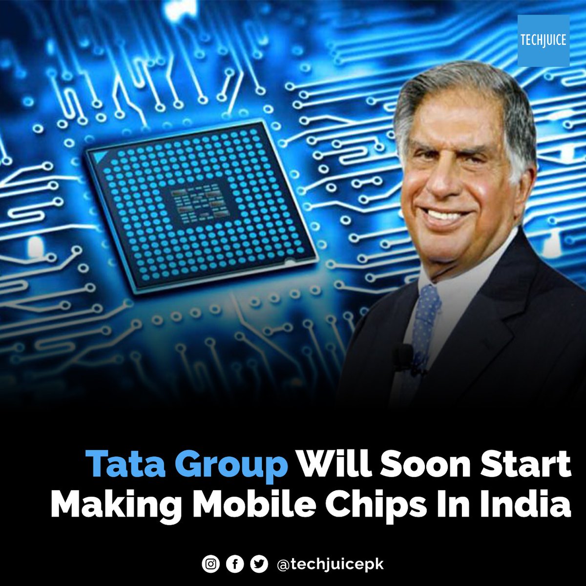 TechJuicePk's tweet photo. One of the countrys most prominent business groups Tata Group is set to enter chip production. According to a report in Nikkei Asia, Tata Group will begin producing semiconductors in the country within a few years
Read more: https://t.co/wUQ6eHmbNJ
#tata #Mobilechip #chips #india https://t.co/hVqOrR5GIq