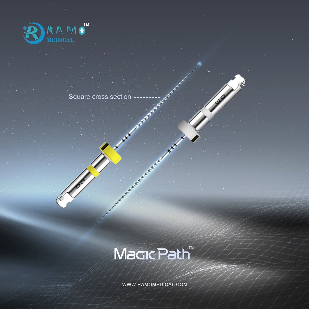 RamoMedical's tweet photo. 𝙍𝘾𝙎 𝙈𝙖𝙜𝙞𝙘 𝙋𝙖𝙩𝙝 𝙁𝙞𝙡𝙚
◽Square cross section
◽Traditional 02% taper fits all root canal
◽ 03% bigger taper can provide a good access for the use of machine files
◽7 sizes available
#RamoMedical #RCSMagicPath #PathFile https://t.co/JEiPuRmXJf