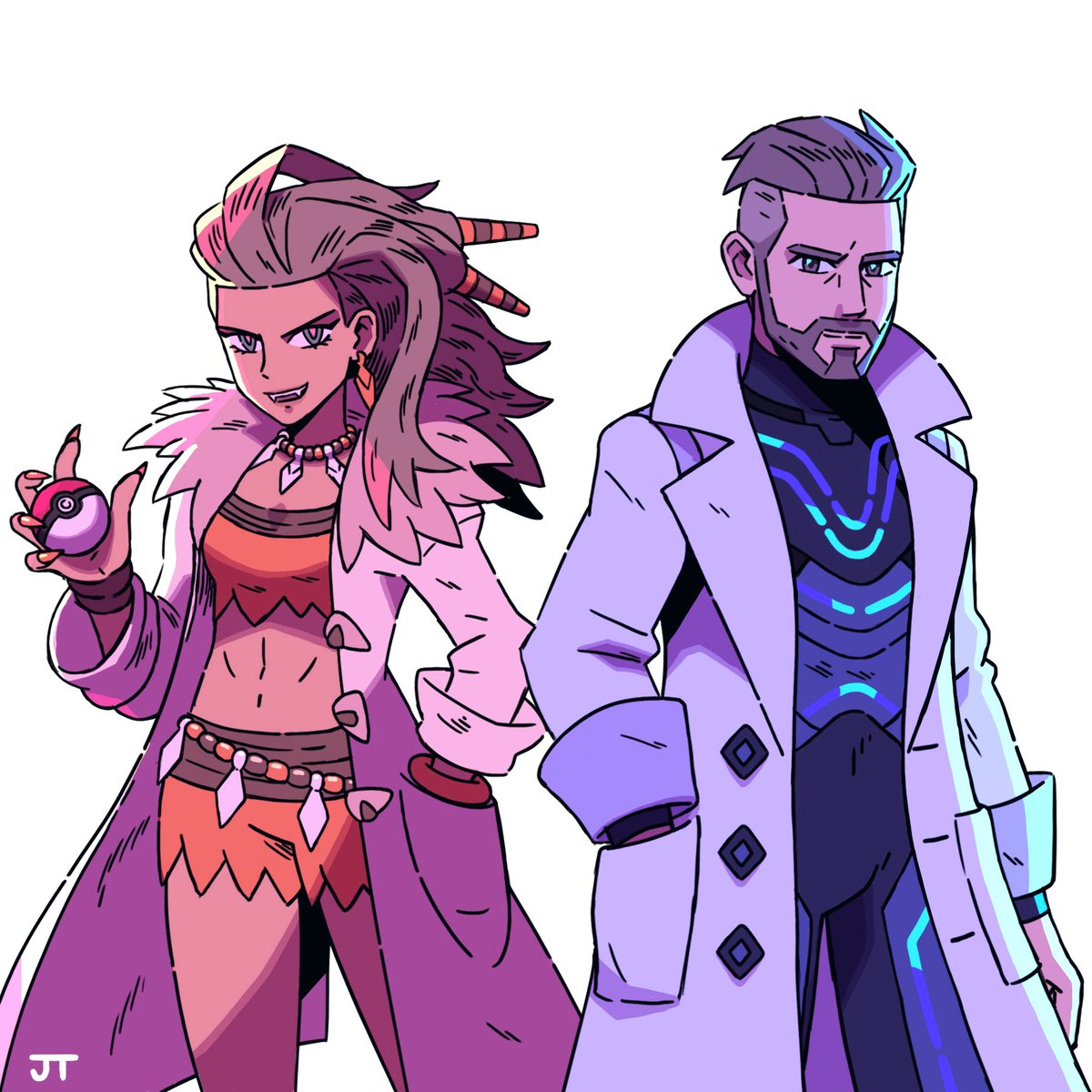 Sada and Turo. I designed these professors for Pokémon Scarlet and Violet.