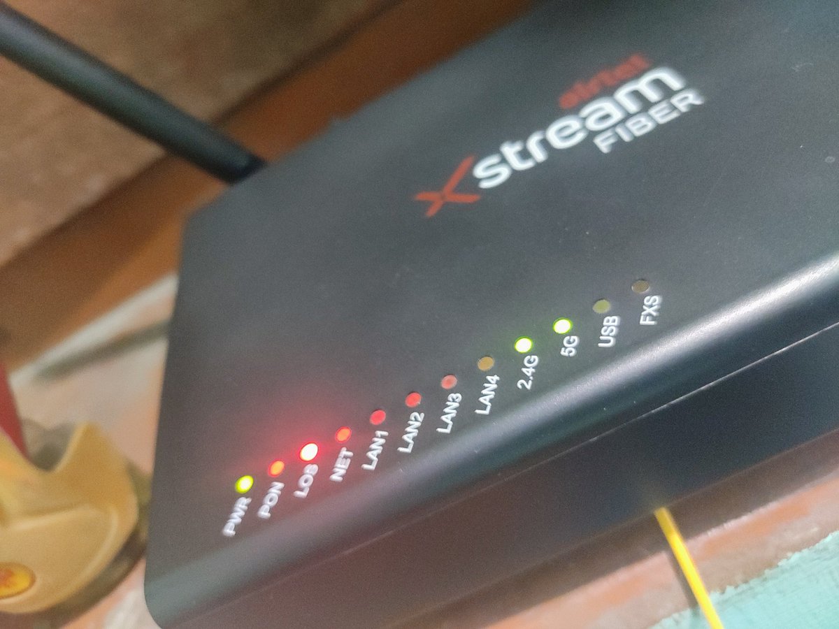 Don't go for airtel wifi if you're even thinking of it. It's only 3 months now and it's not working for 8hrs now and if you think it's first time then let me tell you now that for 3 months I've suffered from this for more than 100 hrs @airtelindia #aritel #airtelwifi #wifi