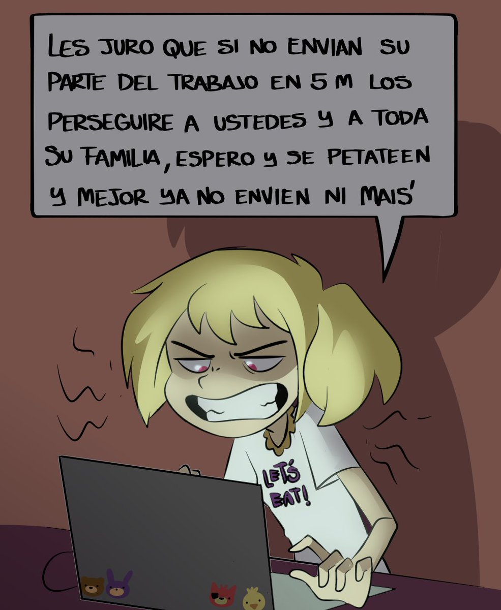 sot_frokostblek's tweet photo. Foxy y Bonnie viciaron a Freddy
(No vicien a sus compas cofcof)

Lo de chica es un bonus ¿A quien no le ha pasado en trabajos en equipo? 🫵
#FNAFHS #fnafhs #FHS https://t.co/Fsfly24QRA