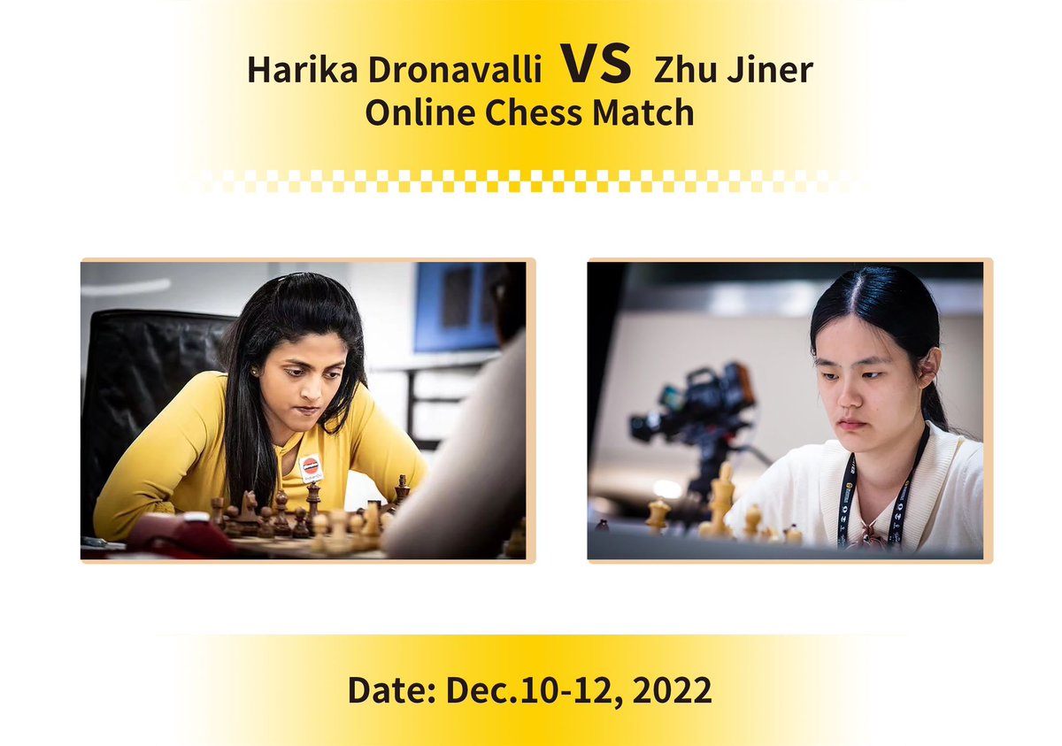 Watch the friendly match between GM Harika Dronavali vs Zhu Jiner live on lichess: lichess.org/wvb0NgmC
YouTube: youtube.com/watch?v=1V4GF8…
Twitch: twitch.tv/lichessdotorg