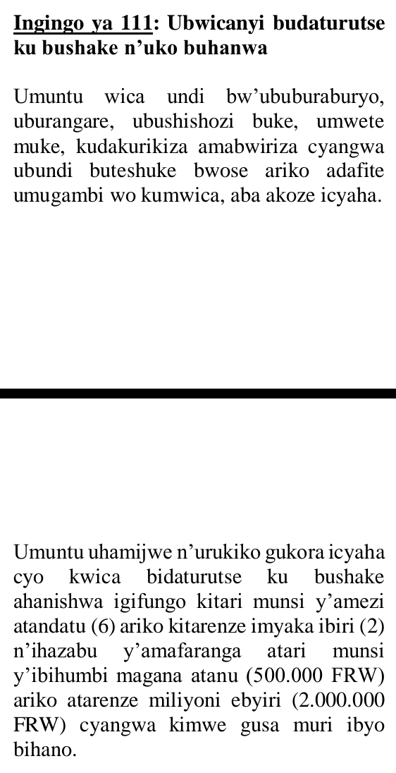 TalkLawRw's tweet photo. @niyifashvenant #UBUGENZACYAHA bwa #TrafficPolice bugera ahabereye #IMPANUKA bugakora dosiye bitewe n'icyateye impanuka #SHOFERI w'ikinyabiziga uri mu makosa agakurikiranwa

Iyo ari #IMPANUKA kuko yateje urupfu shoferi ashobora gukurikiranwaho icyaha cy'#UBWICANYI #BUDATURUTSE 
#KU #BUSHAKE https://t.co/j2C9uuPGgQ