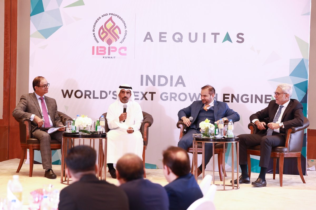 AequitasL's tweet photo. Our event in Kuwait was a grand success. Our panel discussion involved Mr Dari, the chairman of Asiya investments,@chojilamba, the chairman of IBPC and @sidd1307, CIO-Aequitas. The attendees were excited about the prospects of investing in India.
#indianmarket #Growth #Investment https://t.co/jx6umrPe8z