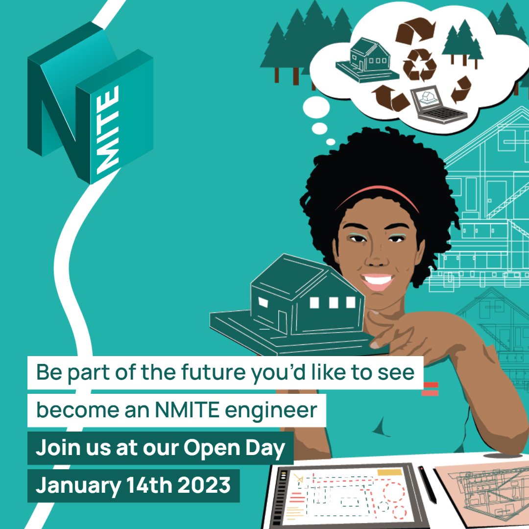 Start 2023 with a plan! Perhaps you're in education and looking for your next step or a career change and want to study engineering. Our open days are a great way to explore NMITE, and we offer Feb &amp; Sept 2023 start dates. Register to attend ➡️ ow.ly/kKVl50LZco4 #opendays