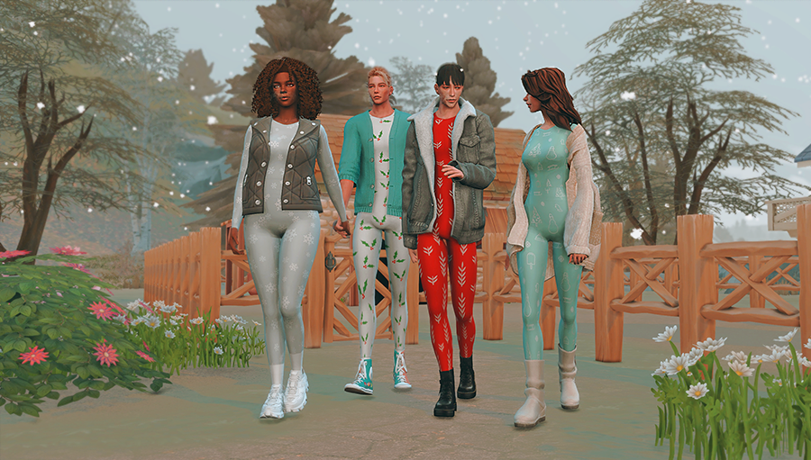 ✨ WINTER LAYERS ✨ You know my love for layers... and now romcoms and Hallmark holiday vibes 🙈 Male AND Female frame festive fits to layer up with socks and jackets and warmth! ⛄️ #ts4cc #ts4mm #ts4 ✨ patreon.com/posts/75724558